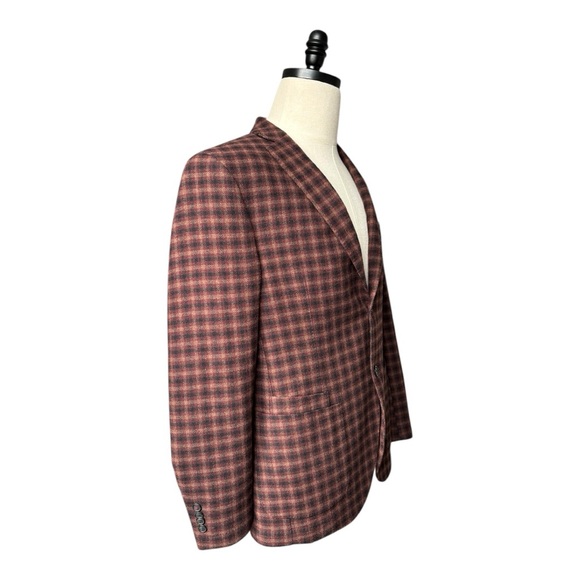 JKT  New York 100% wool men’s 2 button closure plaid blazer coat rn#98302 | 40R - Picture 5 of 16